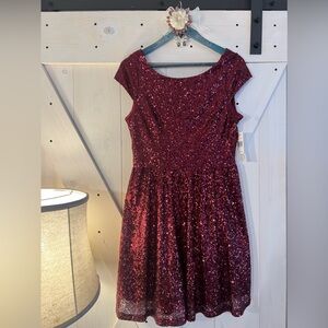 Wine Red sequin dress 🍷💋💄